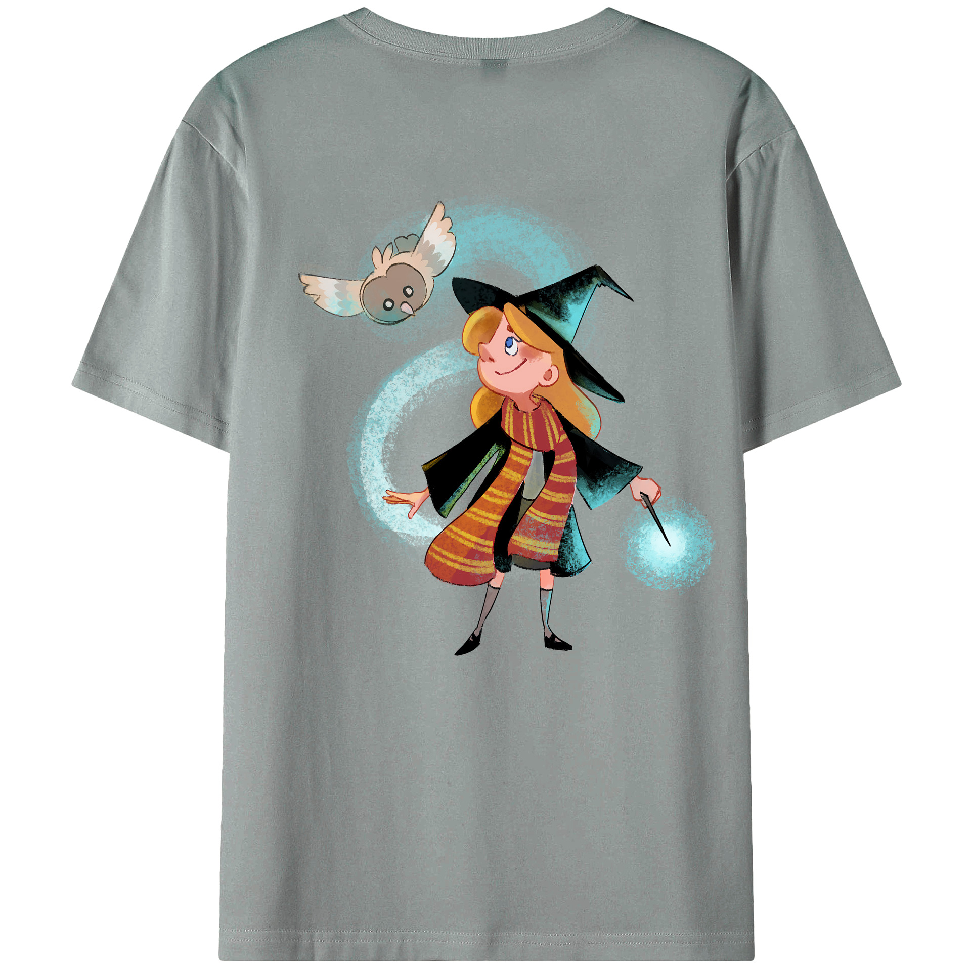 （画像用） Harry Potter ハリー・ポッターシリーズ 綿100％ メンズ半袖Tシャツ（バックプリント） 通気性